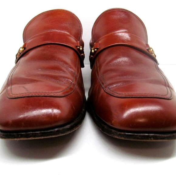 Nettleton Leather Half Strap Loafers Size 11 B/D Made In The USA - Picture 2 of 16